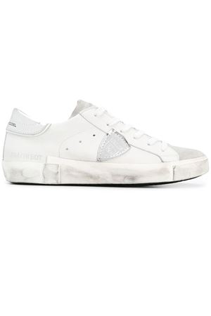 Prsx Low-Top Sneakers in Leather, Silver White PHILIPPE MODEL | PRLD1005